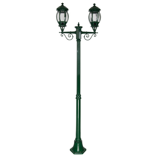 GT-677 Vienna Twin Head  Medium Post Light - Powder Coated Finish / B22 - Green