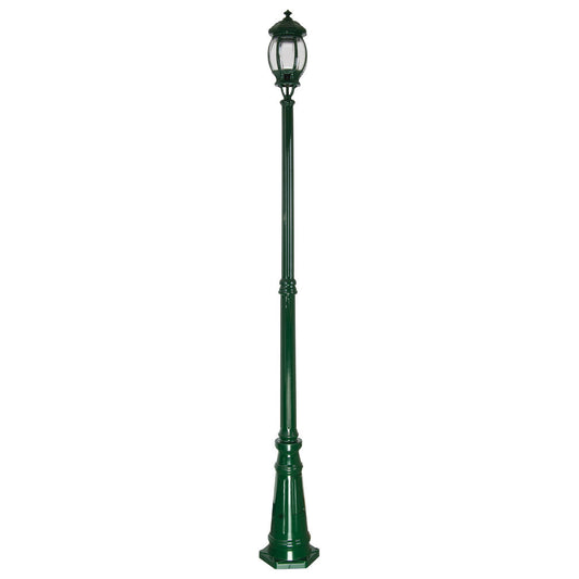 GT-678 Vienna Single Head Tall Post Light - Powder Coated Finish / B22 - Green