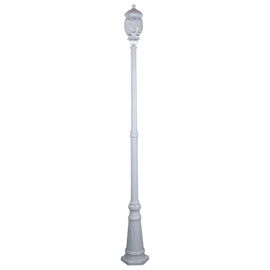 GT-678 Vienna Single Head Tall Post Light - Powder Coated Finish / B22 - White