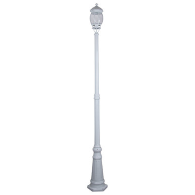 GT-678 Vienna Single Head Tall Post Light - Powder Coated Finish / B22 - White