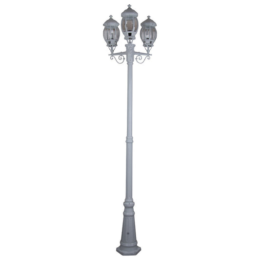GT-682 Vienna Triple Head Tall Post - Powder Coated Finish / B22 - White
