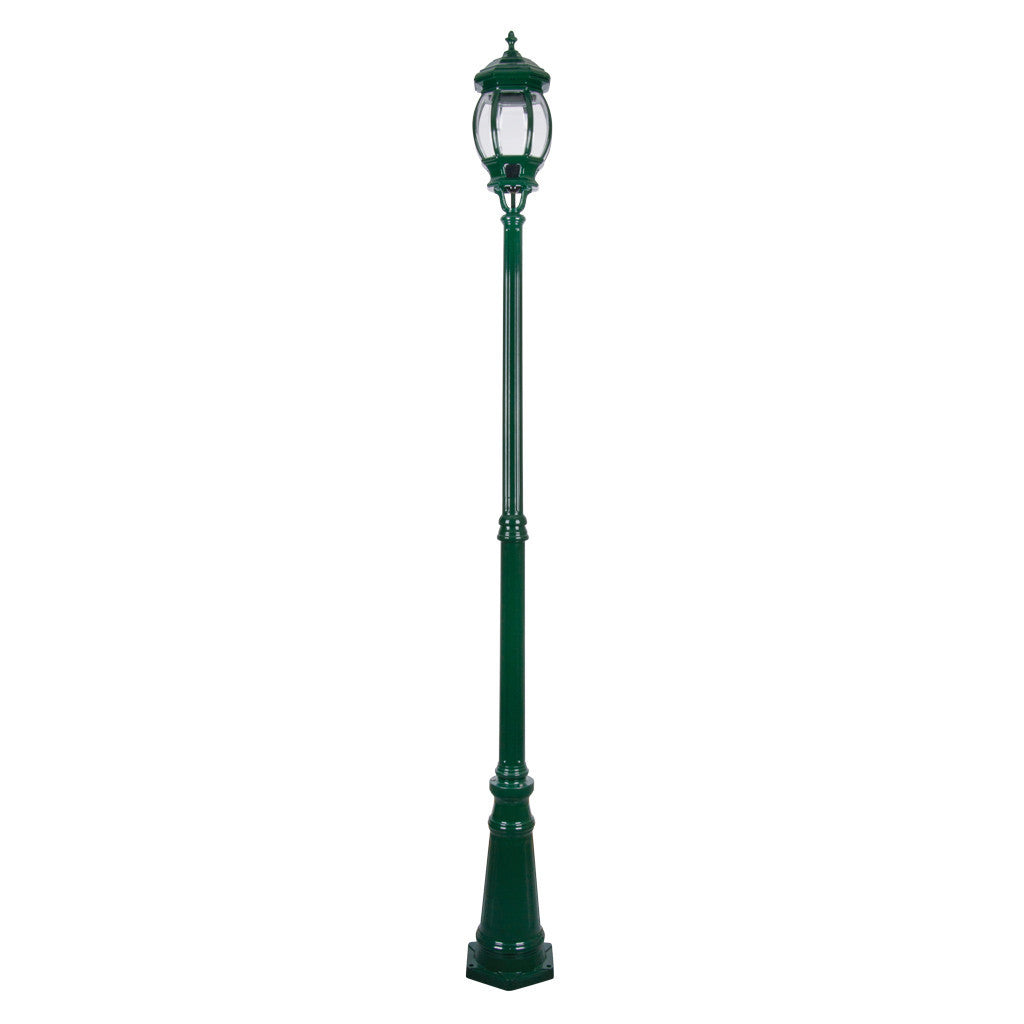 GT-698 Vienna Large Single Head Tall Post Light - Powder Coated Finish / B22 - Green