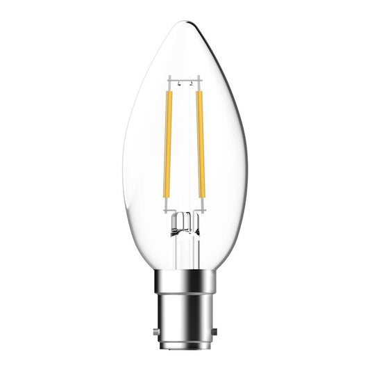CANDLE 4.2W DIMMABLE LED FILAMENT LAMP CLEAR 240V 6500K - B15