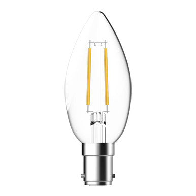 CANDLE 4.2W DIMMABLE LED FILAMENT LAMP CLEAR 240V 2700K - B15