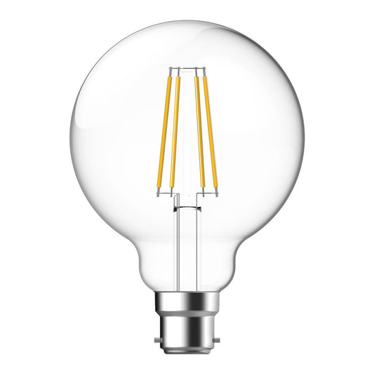G95 7.2W DIMMABLE LED FILAMENT LAMP CLEAR 240V 2700K - B22