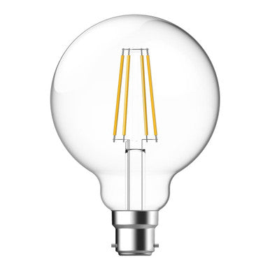 G95 7.2W DIMMABLE LED FILAMENT LAMP CLEAR 240V 6500K - B22