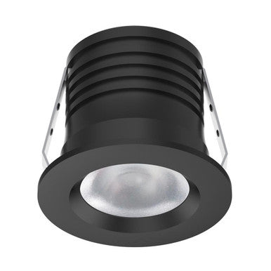 PICO-3 Mini Round 3W Dimmable Led Fixed Tricolour Downlight DALI - Black