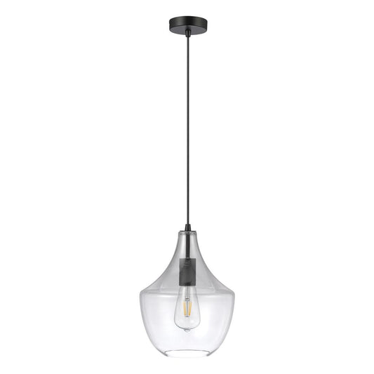 SAIL GLASS PENDANT 240V E27 CLEAR - Black