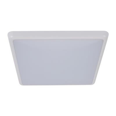 SOLAR-300-SQ Square Tricolour 25W 300MM Slimline LED Dimmable IP54 Oyster Light - White