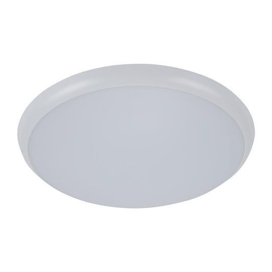 SOLAR-400 Round Tricolour 35W 400MM Slimline LED Dimmable IP54 Oyster Light - White
