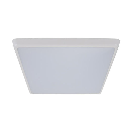 SOLAR-400-SQ Square Tricolour 35W 400MM Slimline LED Dimmable IP54 Oyster Light - White