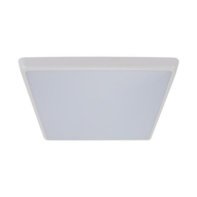 SOLAR-400-SQ Square Tricolour 35W 400MM Slimline LED Dimmable IP54 Oyster Light - White