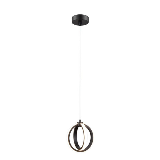 SPIN-PDT 12W LED TWIN RING PENDANT D170MM TRIO - Black