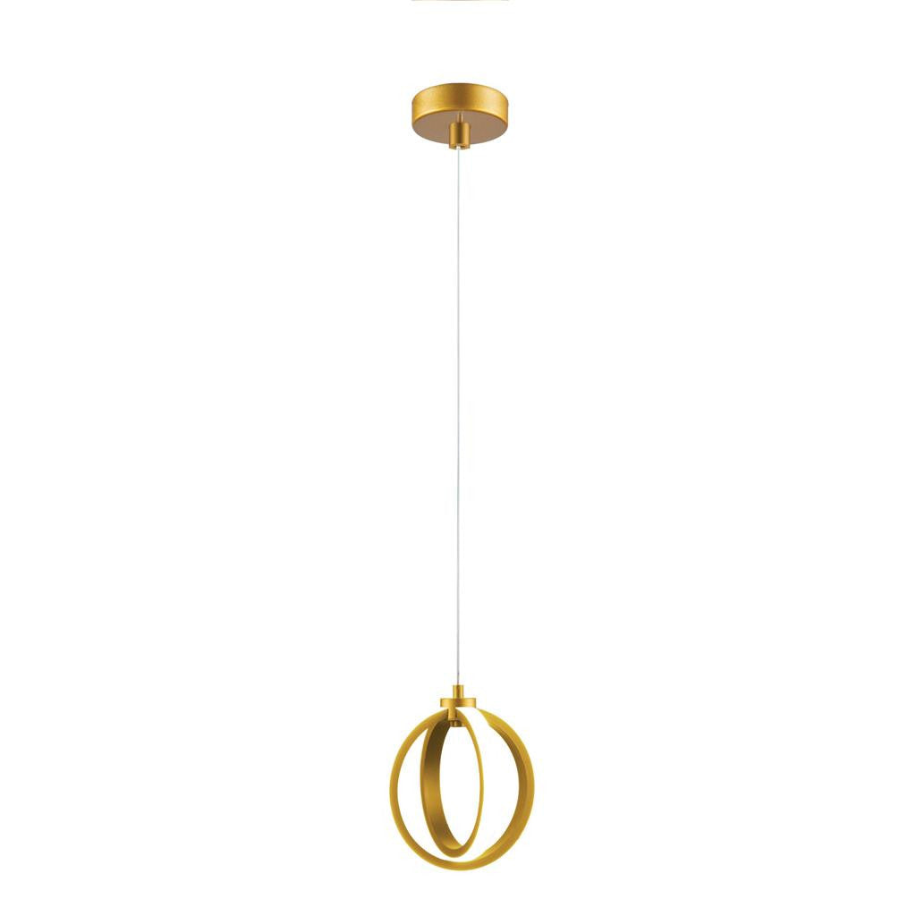SPIN-PDT 12W LED TWIN RING PENDANT D170MM TRIO - Satin Brass