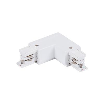 TRAK -3-LLLJ 3 Circuit 240V L Shape Left Live Joiner - White