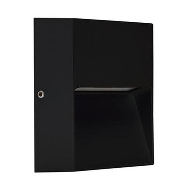 ZEKE-4-4W- SQR Square Surface Mounted LED Steplight 5000K - Black