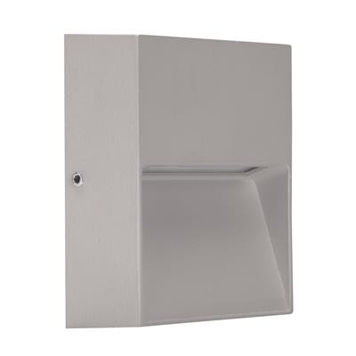 ZEKE-4-4W-SQR Square Surface Mounted LED Steplight 3000K - Silver
