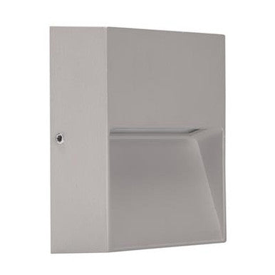 ZEKE-4-4W-SQR Square Surface Mounted LED Steplight 5000K - Silver